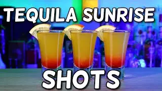 &iquest;C&oacute;mo Preparar los TEQUILA SUNRISE SHOTS? 🥃🍷🍊 Super F&aacute;ciles y Deliciosos 😋! 🔴Drinkiando🟢