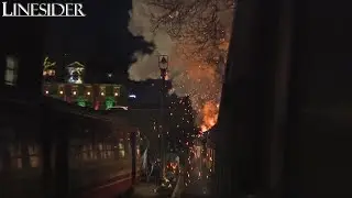 Sparks Rain Down From Steam Engine (Black Five 45212)