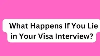 #dvlottery What Happens If You Lie in Your Visa Interview?