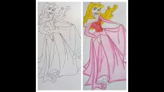 How to draw a barbie sleeping beauty | easy sketch | | Imaginary scenario |