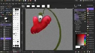 Digital Painting a Mushroom in GIMP Paint Studio