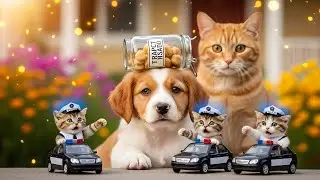 Mama Cat Trims Fur on the Farm and Makes Tiger Hat For Kittens At Home🐾🎩🐯