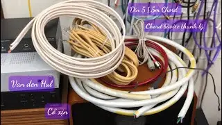 Thanh l&yacute; Chord biwire gi&aacute; si&ecirc;u rẻ, van den Hul d&acirc;y loa cổ, din 5 Chord 1,5m, cable talk England .