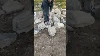 Splitting Granite FieldStone Boulders Right From The Ground