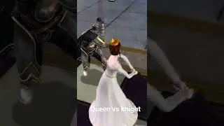 Animation chess Queen vs  knight  #game #battlechess #gaming #shorts #chess.com