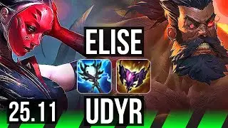 ELISE vs UDYR (JGL) | 7/1/5, Godlike | EUW Diamond | 25.11