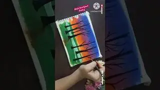 Landscape Sunset 🌇 Forest Painting Tutorial | Acrylic Painting ideas#art #painting #drawing #shorts