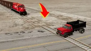 Trains vs Dash Plat Speed Boost Trap 3 - BeamNG.drive | BeamNG High Speed