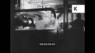 1930s UK, Paper Recycling Mill, Reusing Waste Materials, WWII, 35mm