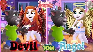 My Talking Angela&rsquo;m 2😻 || Angel 😇 Angela vS Devil 😈 Angela || New Update || Cosplay