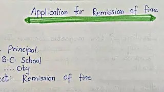 Application for Remission Of Fine/Application English #Application #Fine