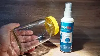 Remove Sticker Marks from Glass Jar using Polyfix Glue Remover