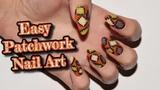 Patchwork Nail Art Tutorial || Simple Patches - Nail Art Design || Cute Fall/Halloween Mani