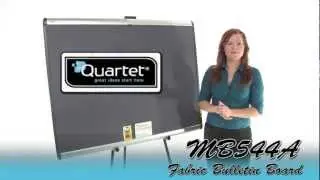 Quartet MB544A Prestige Plus Magnetic Fabric Bulletin Board - Aluminum