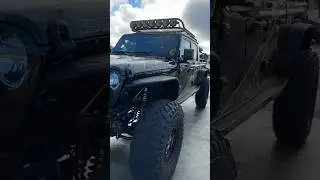 Fully Built Jeep Gladiator KC lights Lifted 🔥‼️ #carsandcoffee #carshow #jeep #offroad 4x4