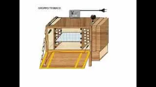 Essiccatore frutta e verdura a ventilazione orizontale forzata.