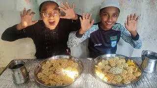 EATING CHALLENGE CHICKEN CURRY EGG CURRY RICE PURI // BENGALI FOOD CHALLENGE // Big Bite Battles