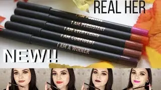 NEW REAL HER VEGAN LIP LINERS REVIEW & SWATCHES!