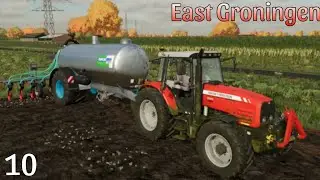 Mest uitrijden met een nieuwe mesttank! - East Groningen #10 - Farming simulator 22