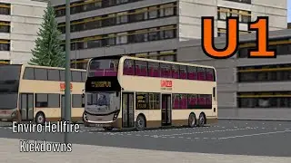 (OMSI 2) Hellfire Kickdowns KMB Alexander Dennis Enviro 500 3ATENU on U1 - Cherryland V6