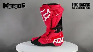 Мотоботы Fox 180 2018 красно-черный. Вид 360&deg;