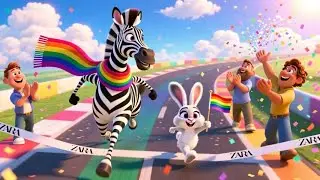 Zara Zebra&rsquo;s Racing Day 🏁🌈 | Fun Animal Rhyme for Kids | Nursery Rhymes & Songs for Children