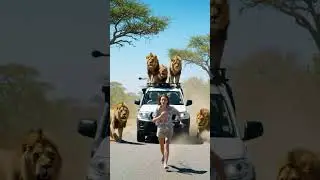 Terrifying Safari Encounter: Lions Attack Tourist  in the African Savanna