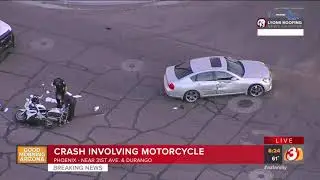 VIDEO: Phoenix police officer injured in motorcycle accident