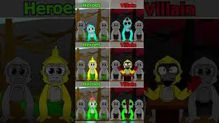 Incredibox Sprunki - BANANA Mod Heroes vs Villains!
