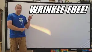 Projector screen with no wrinkles! Perfect for indoor or outdoor movie watching!