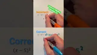 Common Algebra Mistakes #3 #Shorts #algebra #mistakes #math