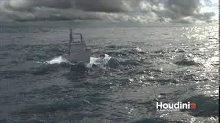 Ocean-Boat Interaction in Houdini