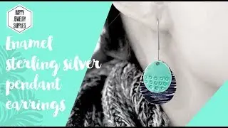 DIY Tutorial - How to Make Enamel Sterling Silver Pendant Earrings