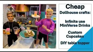 Cheap Dollhouse crafts. Infinite use MiniVerse drinks.  Birthday collab crafts.