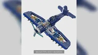 Attack Airplane Model Building Block Set, Military Theme Building Toys, Military Toys Gifts for Kid