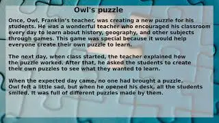 Owl's Puzzle | One Minute Story | English Moral Stories