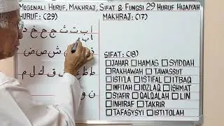 01. 29 HURUF HIJAIYAH. MENGENALI, MAKHRAJ, SIFAT & FUNGSINYA.  @syedzainudinsyedmokhtar