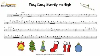Ding Dong! Merrily on High | Trombone Solo with Sheet Music and Play Along