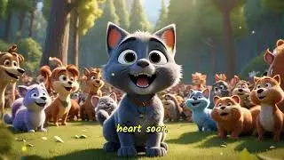 Calming Bedtime Stories for Kids | Watch How A Tiny Gray Kitten Found Her Inner Courage?