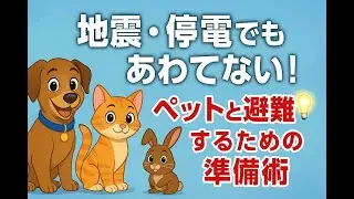 地震・停電でもあわてない！ペットと避難するための準備術💡