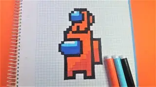 Como dibujar a Among Us con Mascota | Pixel Art