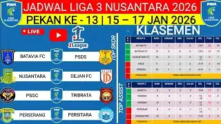 JADWAL LIGA 3 NUSANTARA 2026‼️PEKAN 13‼️BATAVIA FC VS PSDS‼️PSGC VS TRIBRATA‼️LIVE I LEAGUE TV