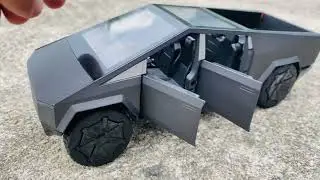Cybertruck Model Gray Pickup Truck 1/24 Diecast Metal Toy Cars with Sound and Light