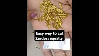 easy way to cut Zardosi equally #aariwork #embroidery #trendingshorts #aariworkembroidery #fashion