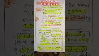 Doctrine of India's Foreign Policy UPSC IR #upscir #internationalrelations #upsc #upscprelims2025