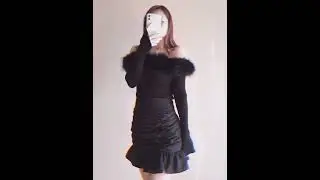TJ110 Korean Slash neckbFur Tank Tops