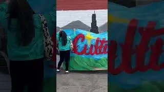 Artist Clover Creates Cultura Mural with Spray Paint (Painting for Peace)