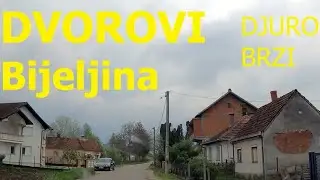 Dvorovi, Bijeljina, vožnja automobilom kroz selo, april 2023.