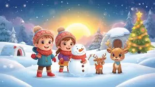 Winter Kids Songs सर्दियों का मज़ा |kids rhymes | Snow Fun, Snowman, Reindeer, Igloo