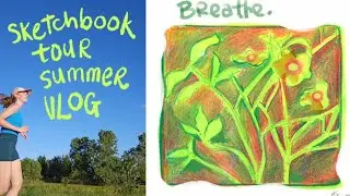 ○ reading & sketchbook tour ☆ summertime art vlog ♡